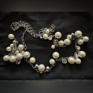 Pearl and Rhinestone Necklace